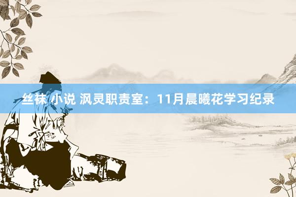 丝袜 小说 沨灵职责室：11月晨曦花学习纪录