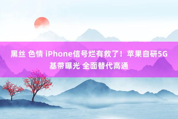 黑丝 色情 iPhone信号烂有救了！苹果自研5G基带曝光 全面替代高通