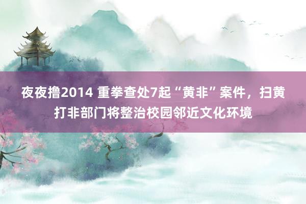 夜夜撸2014 重拳查处7起“黄非”案件，扫黄打非部门将整治校园邻近文化环境
