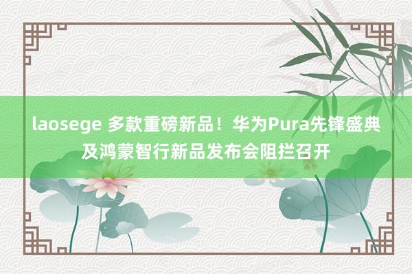 laosege 多款重磅新品！华为Pura先锋盛典及鸿蒙智行新品发布会阻拦召开