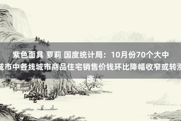 紫色面具 萝莉 国度统计局：10月份70个大中城市中各线城市商品住宅销售价钱环比降幅收窄或转涨