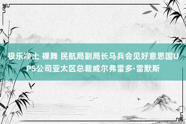 极乐净土 裸舞 民航局副局长马兵会见好意思国UPS公司亚太区总裁威尔弗雷多·雷默斯