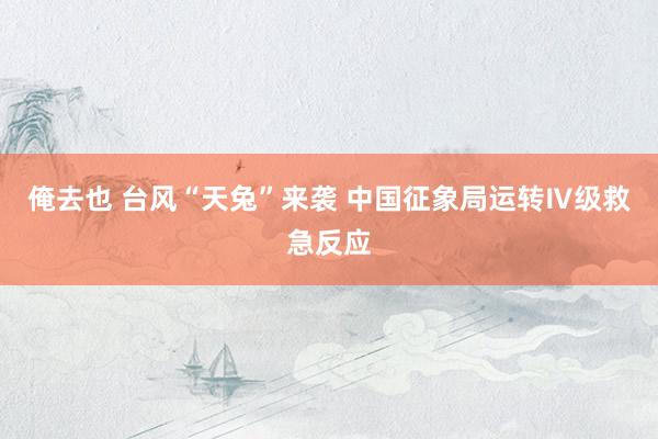 俺去也 台风“天兔”来袭 中国征象局运转Ⅳ级救急反应