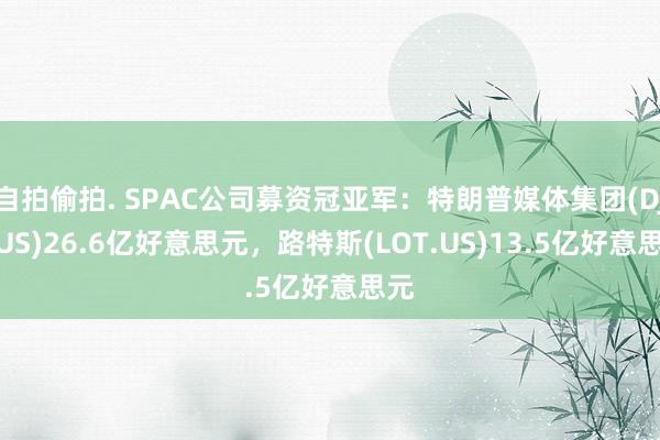 自拍偷拍. SPAC公司募资冠亚军：特朗普媒体集团(DJT.US)26.6亿好意思元，路特斯(LOT.US)13.5亿好意思元